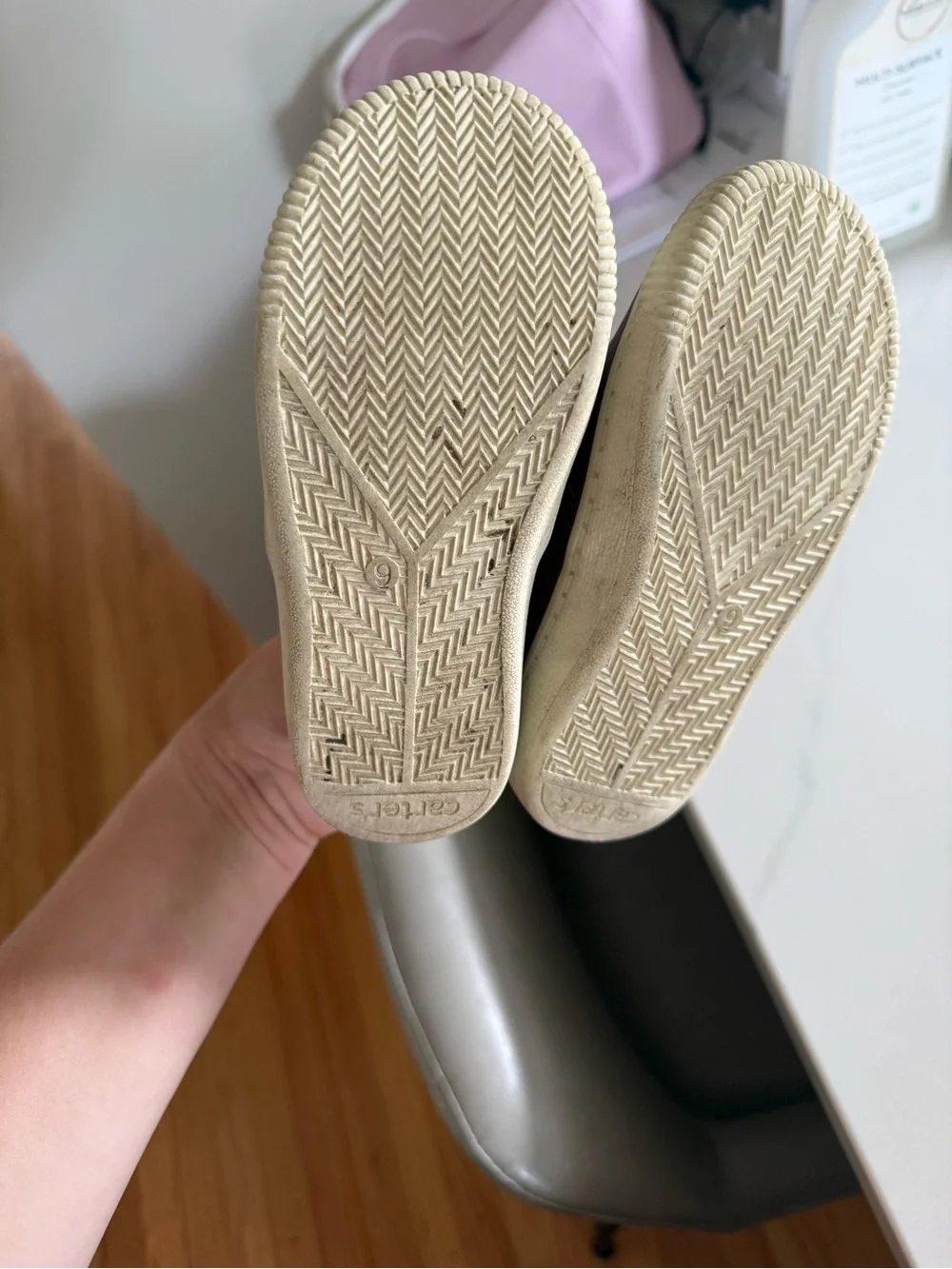 Carter's Kids Brown Slip-Ons with White Trim